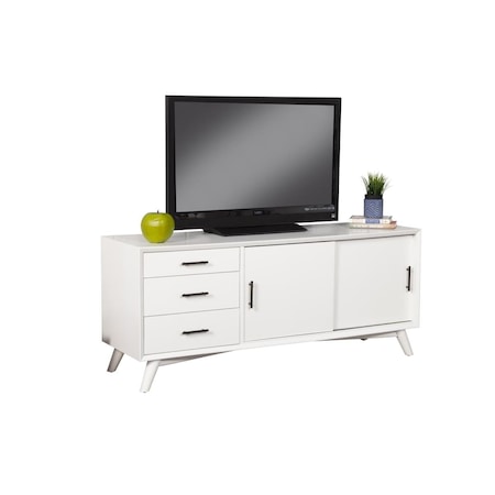 Templeton Flynn Large TV Console, White - 27 x 64 x 19 in. TE2751987